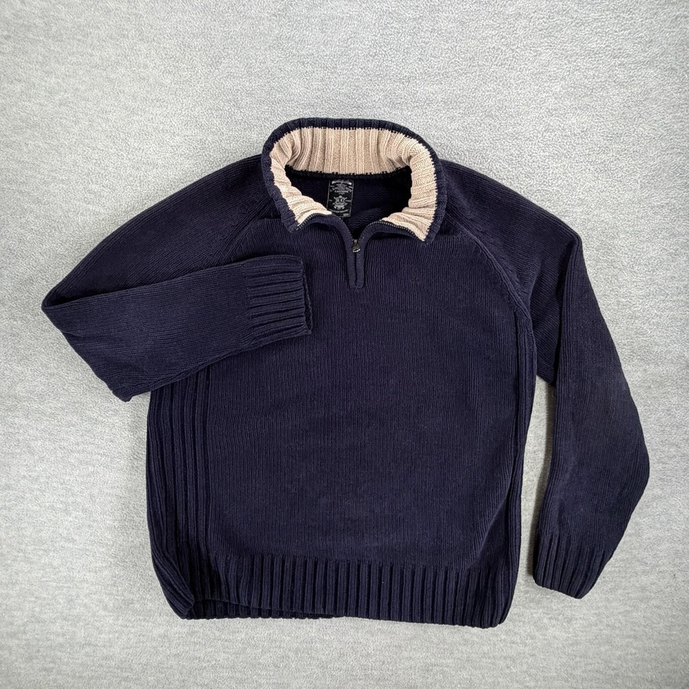 Kensington Eastside luxury 1/4 Zip  Shacket Sweater Knit XL Mens Gorpcore Preppy